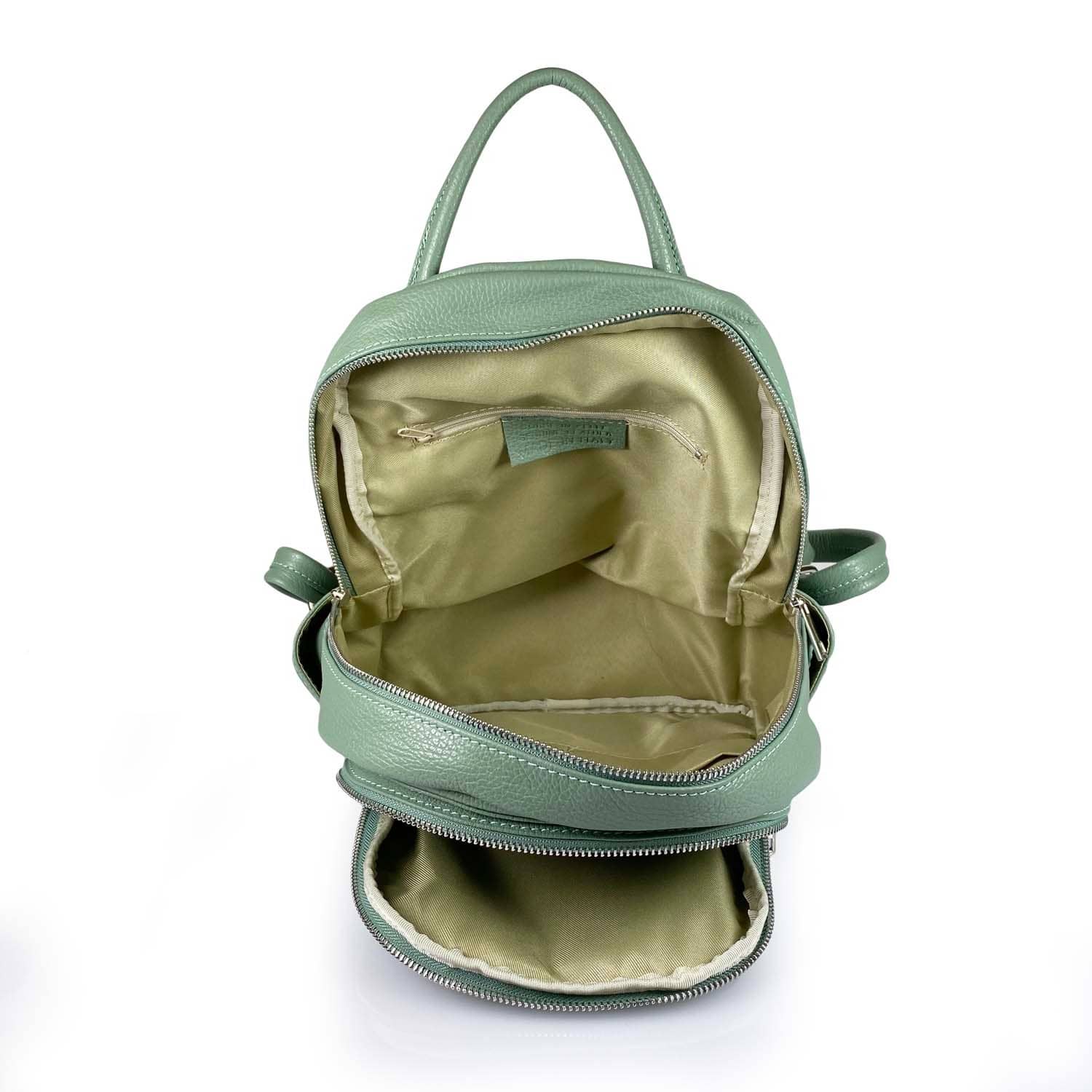 leather backpack. MADE IN ITALY