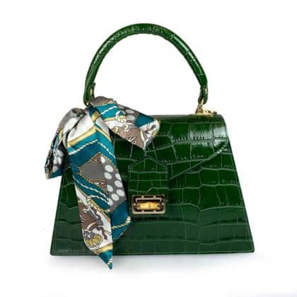 Vera Pelle Hermes-Style Ostrich Leather Kelly Bag
